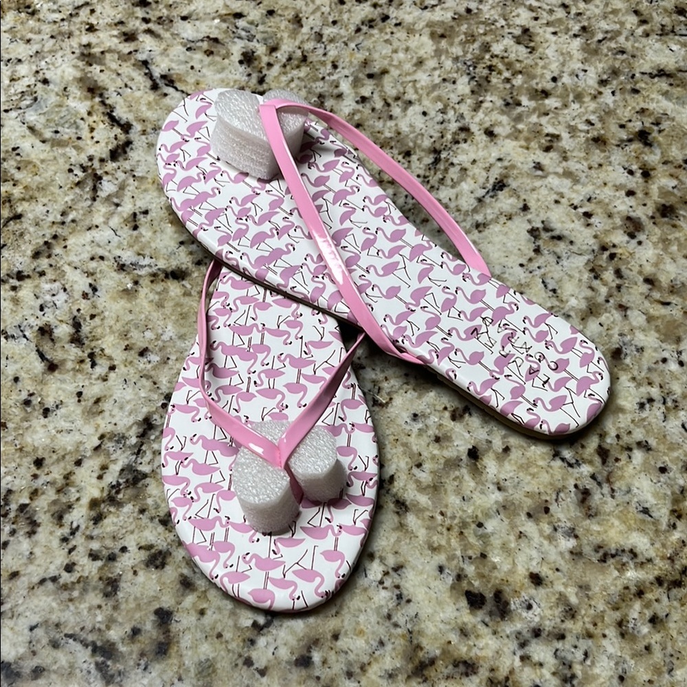 LC Lauren Conrad Pink Flamingo Sandals